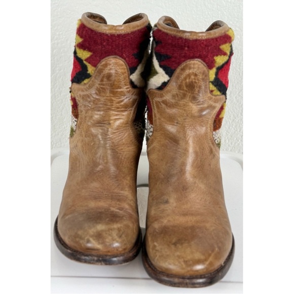 Free Bird Cablo Southwest Tapestry Brown Bohemian Leather Boots, Size 7 - Picture 2 of 11